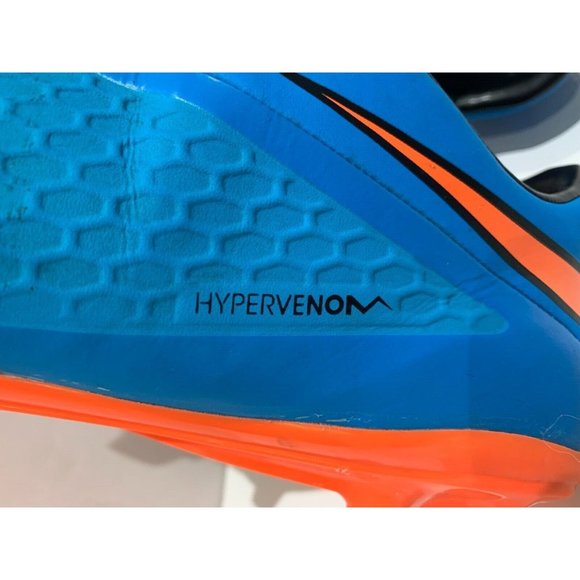 Nike Hypervenom Phantom FG Blue Football Cleats ACC Orange Swoosh Sz 13 - Picture 9 of 9